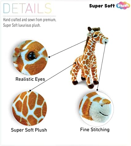 DolliBu Plush Giraffe - Soft Huggable Wild Animal Toy 125 Inch