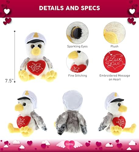 DolliBu I Love You Seagull Sailor Plush Toy