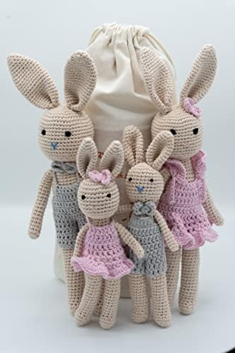 KawaiOnO Bunny Dad Cream Blue Handmade Plushie Doll