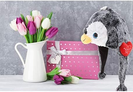 DolliBu I Love You Penguin Plush Hat with Name Personalization