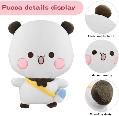 CEMELI 2 Pack White Bear and Brown Bear Plush Toys
