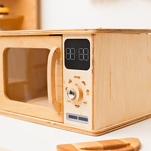 Enjoy The Wood Wooden Microwave Toy for Toddlers
