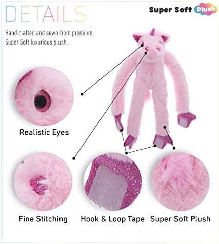 DolliBu Hanging Plush Unicorn - 21 Inch Soft Cuddly