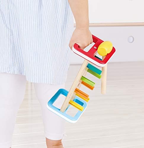 Hape Rainbow Pounder Pounding Bench Wooden Toy with Hammer