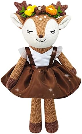 Cute 17 Deer Plush Toy with Red Antlers