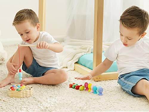 Montessori Magnetic Fishing Game for Toddlers 1-3 Years