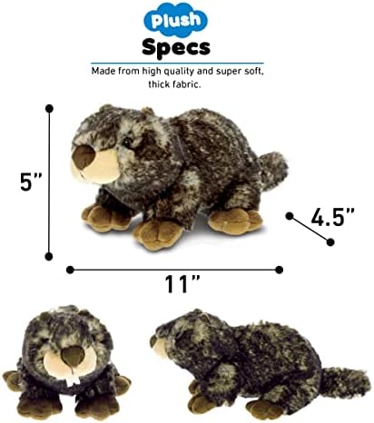 DolliBu Brown Marmot Plush - 11 Inches