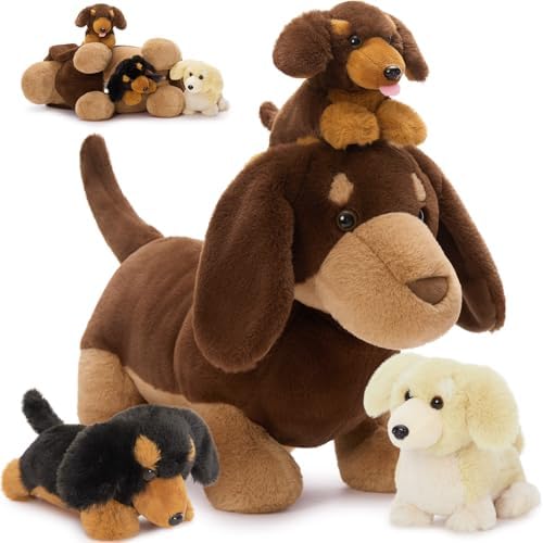 Muiteiur 18 Dachshund Plush Set 4-Pack Wiener Dog Toys