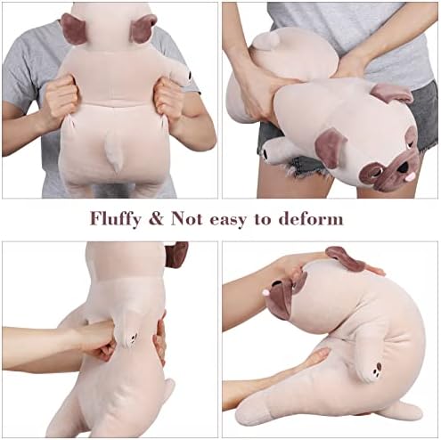 Meowtastic Pug Weighted Plush - 28 Inch 40 Lbs Comfort Pillow