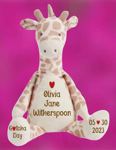 Gotcha Day Adoption Gift Personalized Plush Giraffe