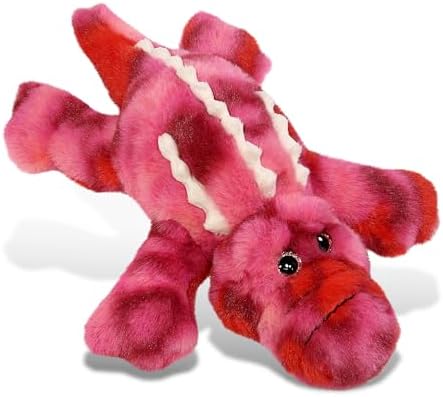 DolliBu Pink Tie-Dye Alligator Plush Toy - 12 Inch