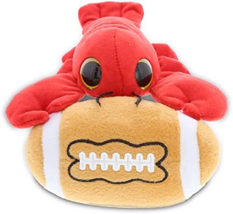DolliBu Big Eye Lobster Plush with Football - 6 Inches 1