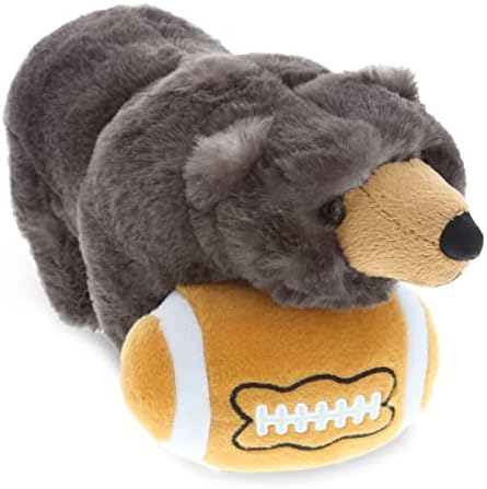 DolliBu 11 Inch Black Bear Plush with Football