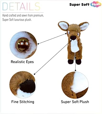 DolliBu Plush Deer Stuffed Animal - 125 Inch