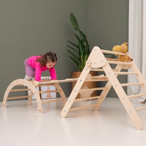 Wood And Hearts 3 in 1 Triangle Climbing Gym