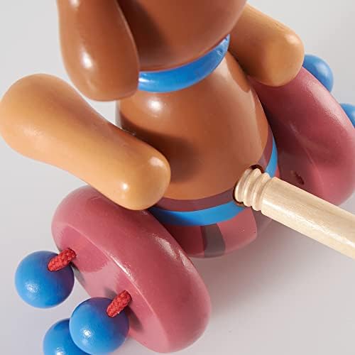 RUYU Loyal Puppy Wooden Push Pull Activity Walking Toy for Toddlers