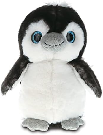 DolliBu Grey Penguin Plush - Huggable 9 Inch Stuffed Animal