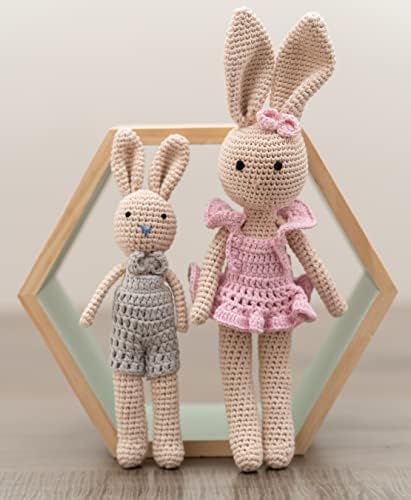 Bunny Family Handmade Crochet Plushie Doll Set