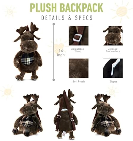 Puzzled DolliBu Moose Stuffed Animal Backpack - 14