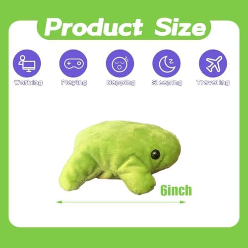 Baby Bean Frog Plush 7 Inch Soft Fluffy Stuffed Animal