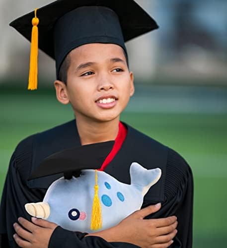 DolliBu Blue Narwhal Graduation Plush Toy - 1175 Inch 1