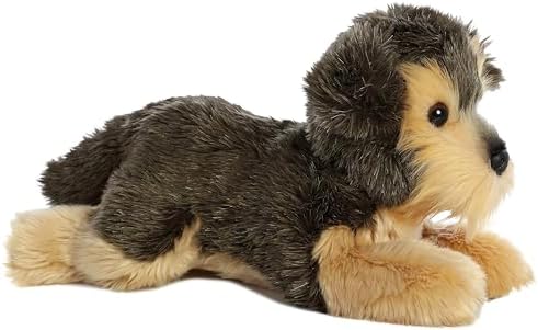 Aurora Adorable Flopsie Yorky Stuffed Animal - Gray 12 Inches