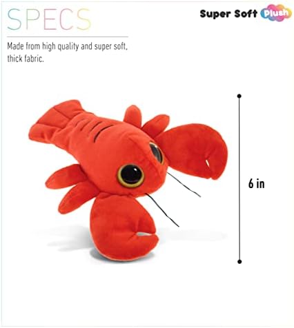 DolliBu Plush Red Lobster Stuffed Animal 6 Inch