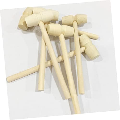 Toyvian Wooden Mini Hammers 15pc Set for Kids