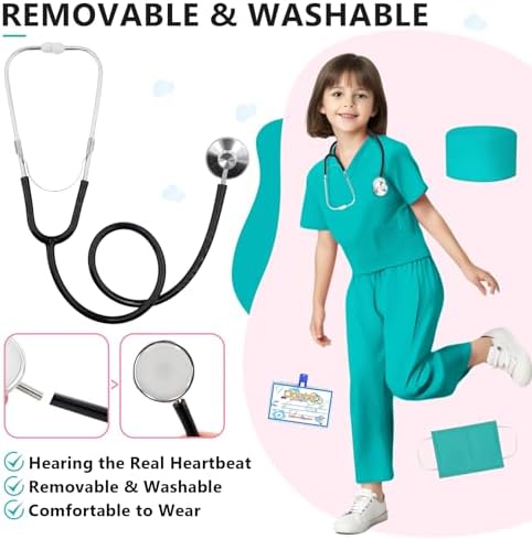 Rizuko Kids Doctor Costume 6PCS Halloween Set