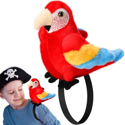 HyDren 7 Inch Plush Pirate Parrot Costume Accessory