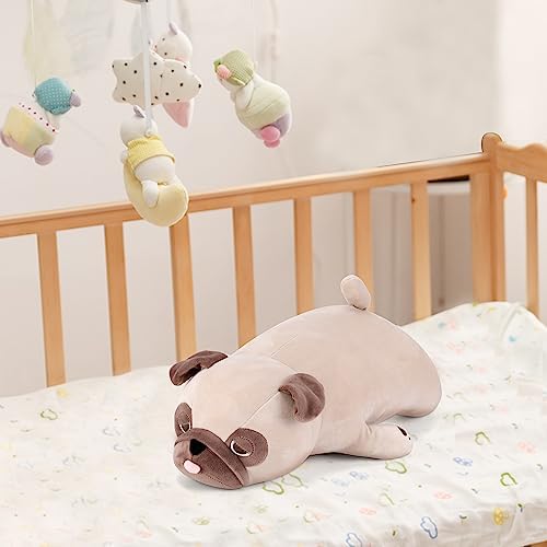 Meowtastic Pug Weighted Plush - 28 Inch 40 Lbs Comfort Pillow