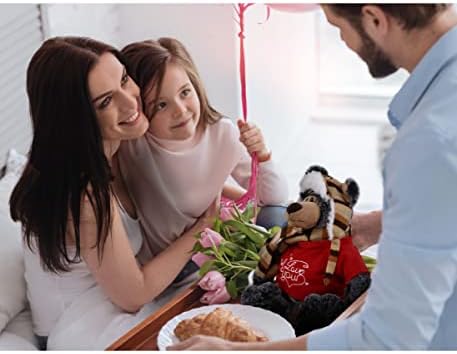 DolliBu I Love You Valentine Standing Black Bear - 11 Inches