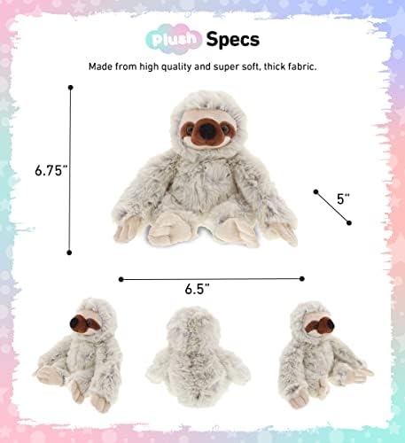 DolliBu Plush Sloth Stuffed Animal - 675 Inches