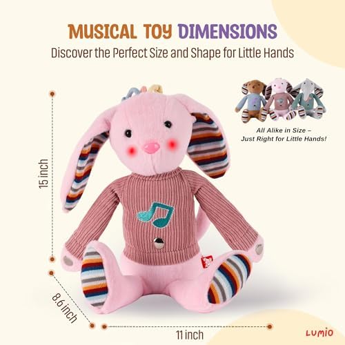 Lumio Musical Bunny Plush Toy with Lights Sounds 1
