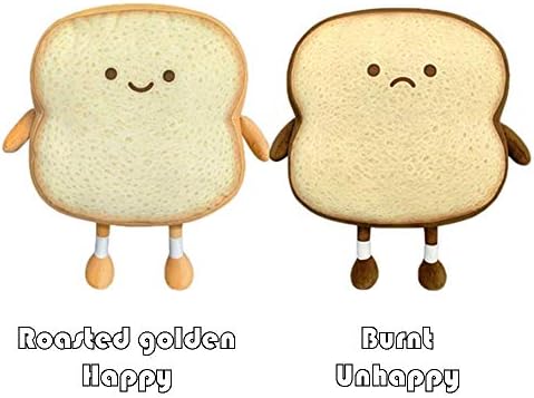 Funny Toast Bread Plush Pillow Toy - Cute Design for Relaxation