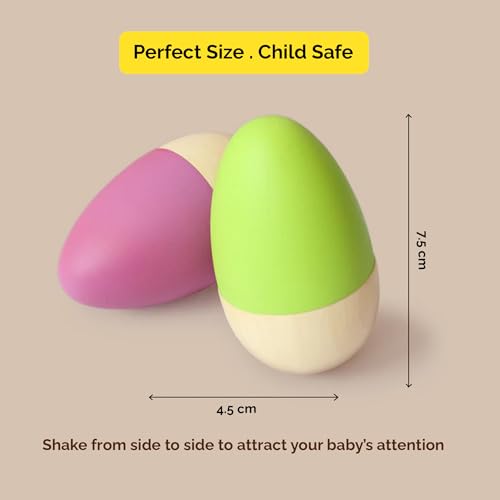 Shumee Wooden Easter Egg Shakers Set of 2