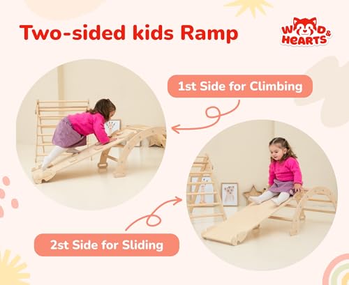 Wood And Hearts 3 in 1 Triangle Climbing Gym