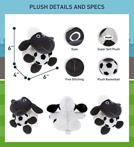 DolliBu Black Nose Sheep Plush with Soccer Ball - 6 Inches 1