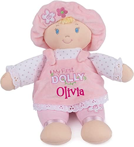 Personalized Blonde Dolly Plush Stuffed Toy - 13 Inches