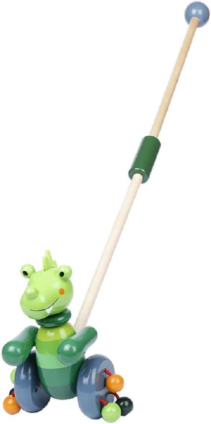 RUYU Perky Crocodile Push Pull Toy for Toddlers