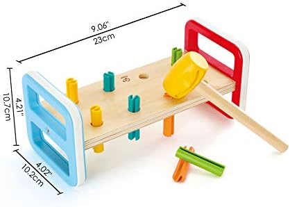 Hape Rainbow Pounder Pounding Bench Wooden Toy with Hammer