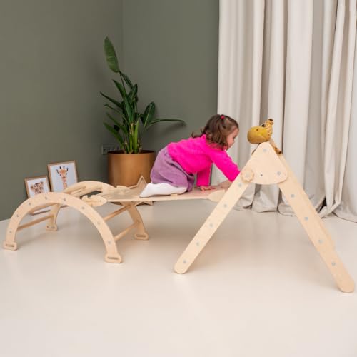 Wood And Hearts 3 in 1 Triangle Climbing Gym