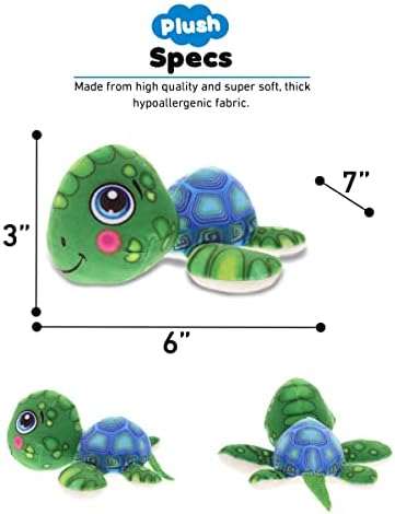 DolliBu Sea Turtle Plush Toy 55 Inches Huggable Stuffed Animal