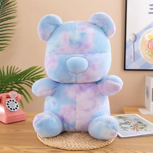 Tie Dye Bear Plush Toy - 9 Inch Cuddly Stuffed Animal