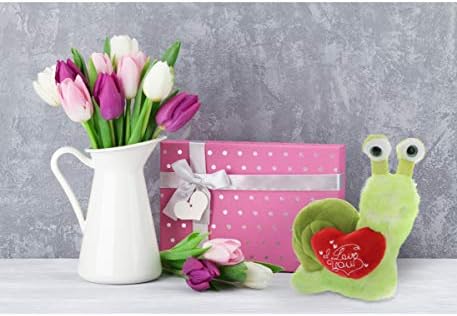 DolliBu I Love You Green Snail Plush Toy