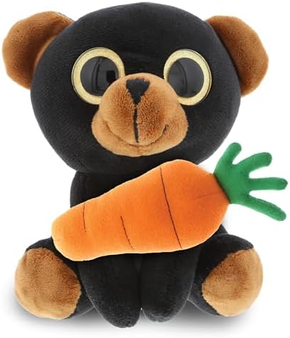 DolliBu Happy Easter Black Bear Sparkle Eyes with Carrot