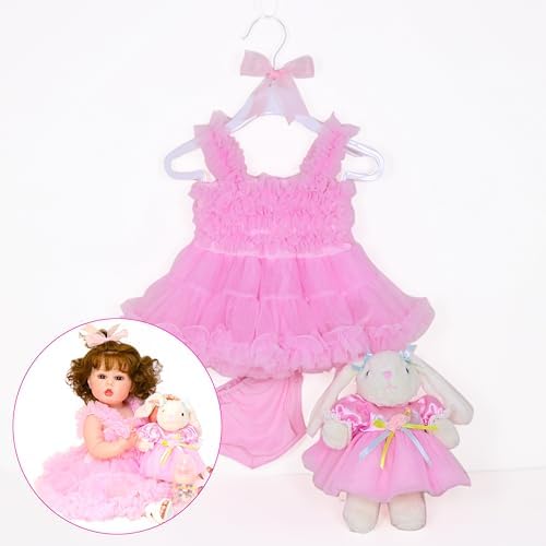 WAWA-HAOKEAI Reborn Doll Clothes Pink 1