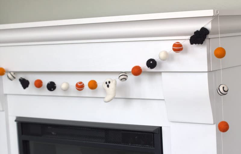 Matthew and Mae Halloween Felt Garland - 1 Balls - Fall Decor