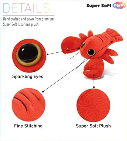 DolliBu Plush Red Lobster Stuffed Animal 6 Inch