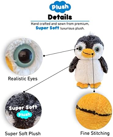 Puzzled DolliBu Plush Penguin - Soft 9 Inch Huggable Toy
